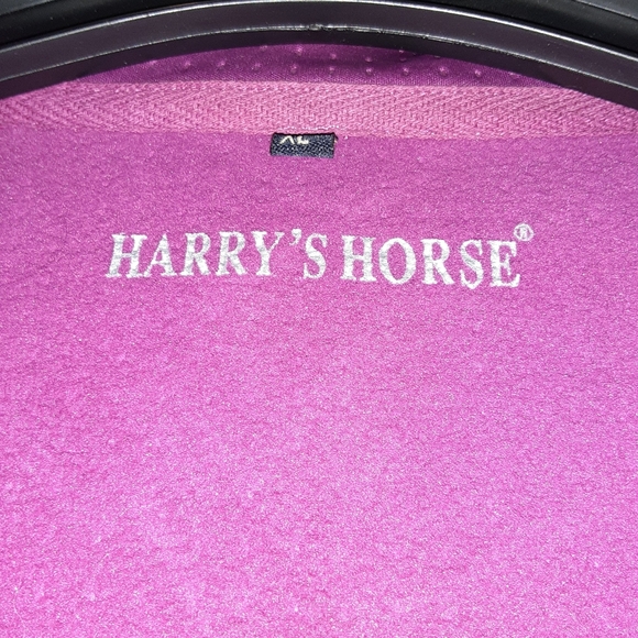 Harry's Horse Fleece Riding Jacket Equestrian Society Pink BNWOT Pen Mark XL - Picture 5 of 6